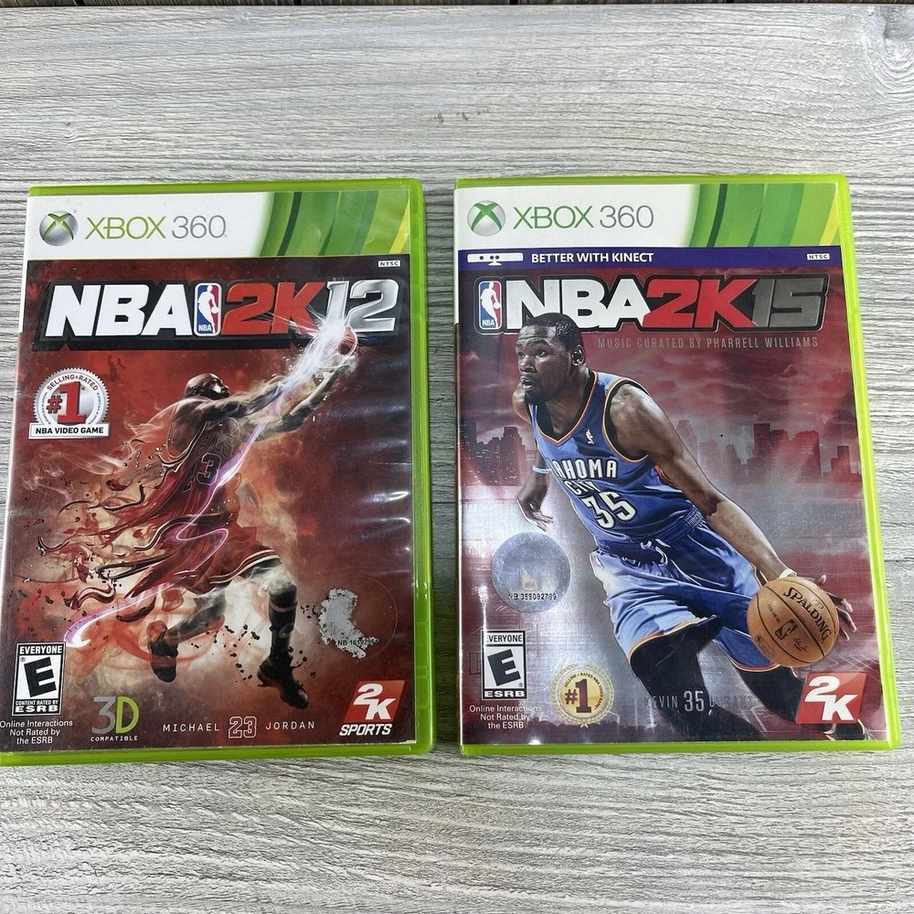 Xbox 360 Games Lot Of 2  NBA2K12 NBA2K15 Sports Games